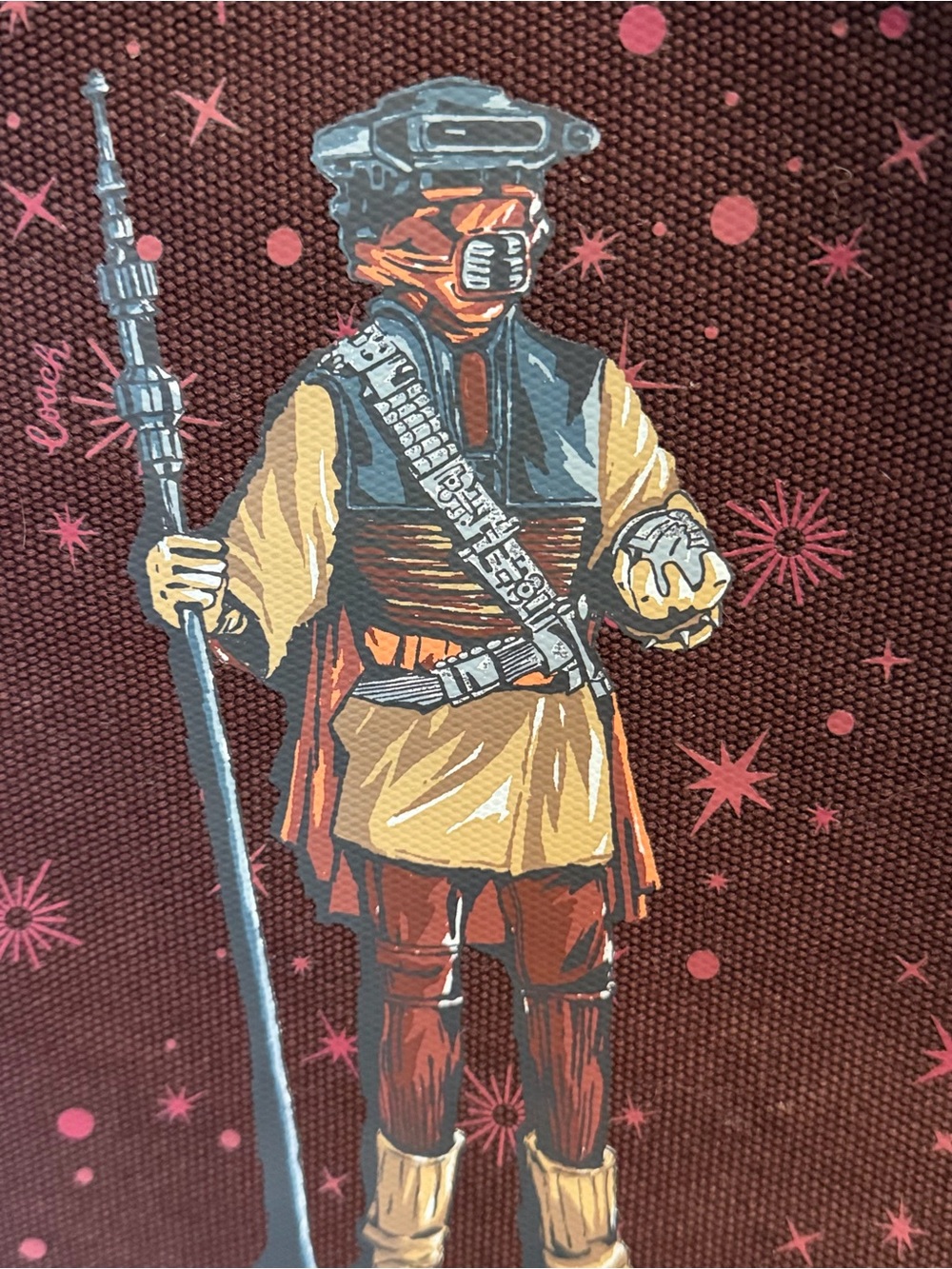 Coach x Star Wars Tote with Starry Print and Princess Leia as Boushh - Picture 2 of 6